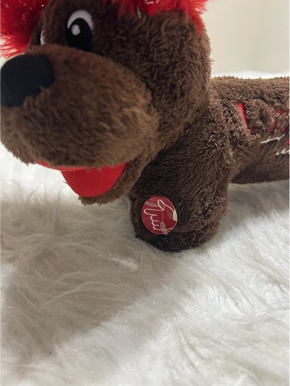 Dandee Musical Plush Dachshund Dog “I Love You This Much”